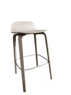 White washed Moulded Plywood Bar Stools