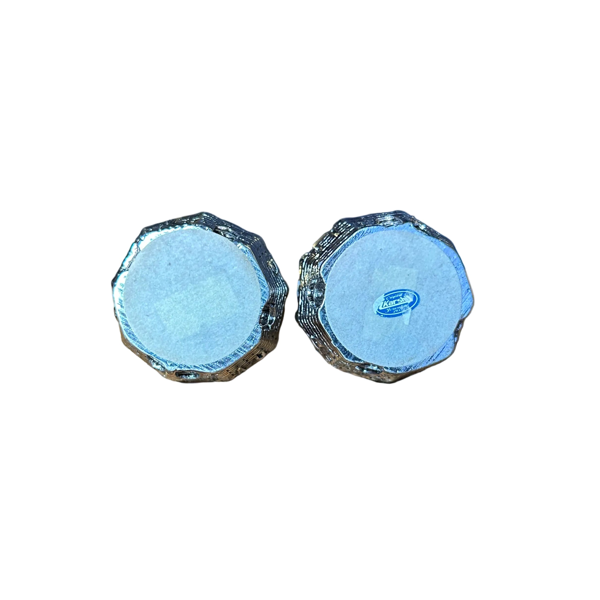 Set of two Judaica By Karshi Jerusalem Candlestick 925 silver plated