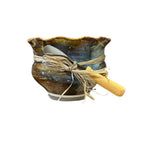 Handmade Ceramic Dip Bowl And Spreader Set