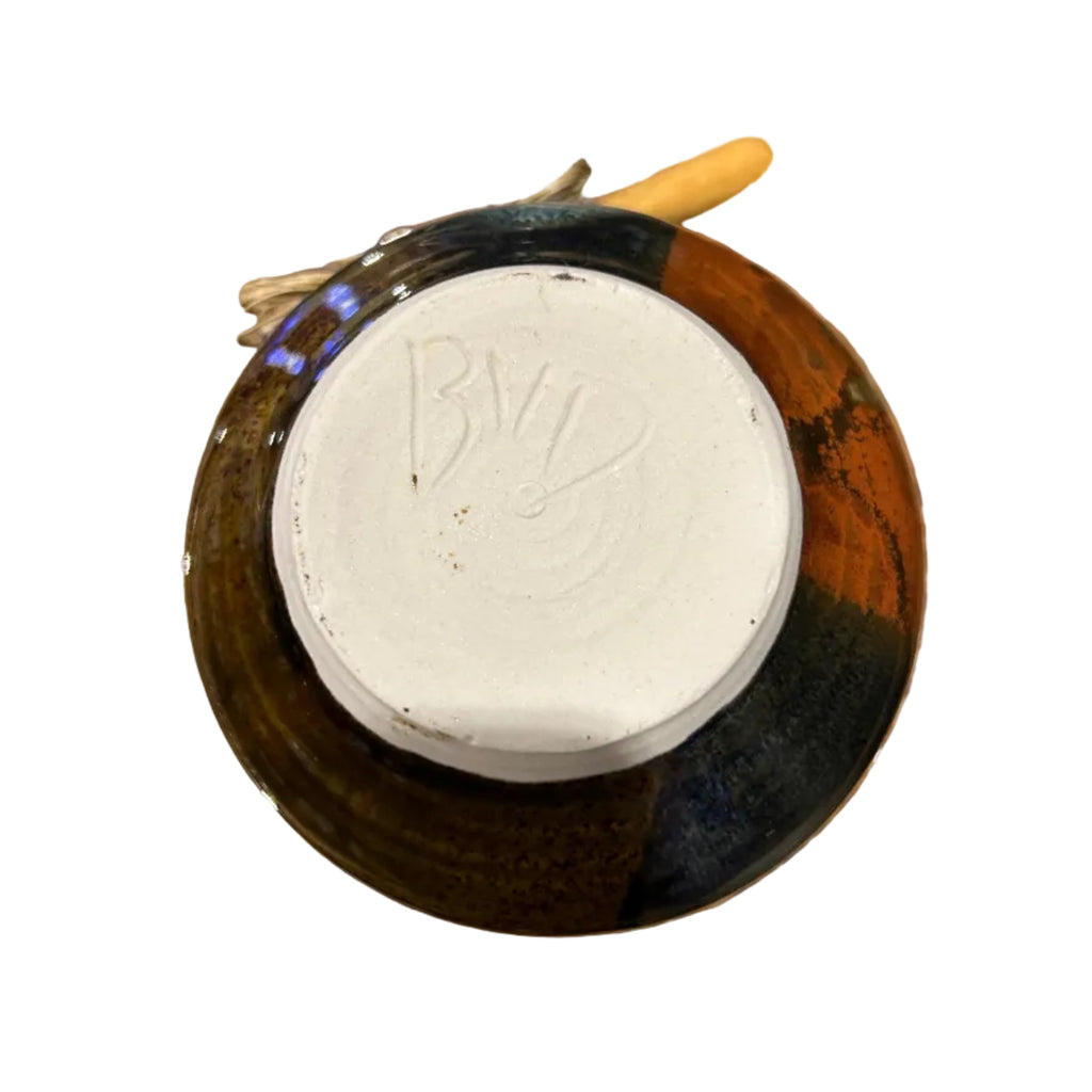 Handmade Ceramic Dip Bowl And Spreader Set