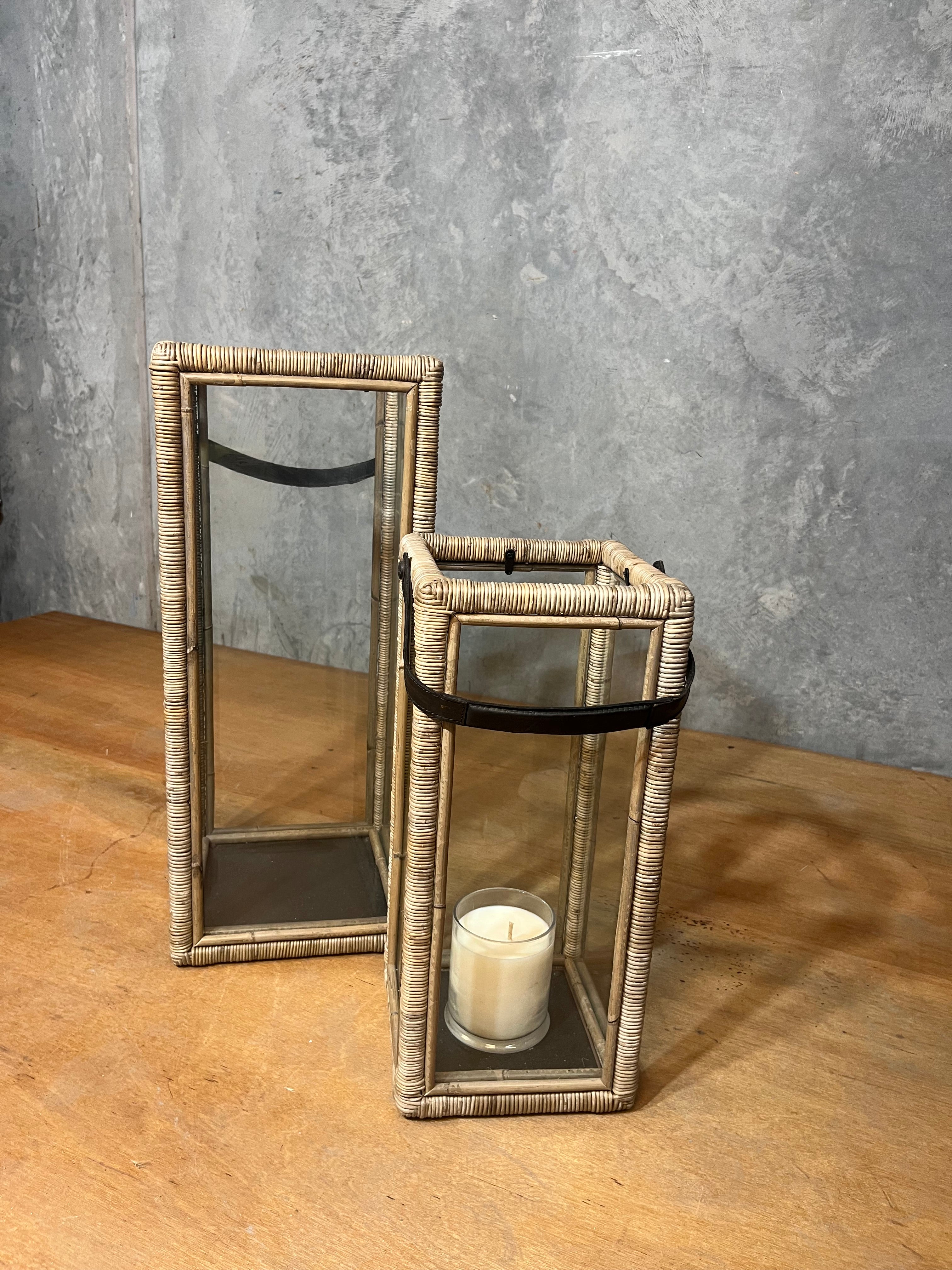 Rattan Hurricane Lantern