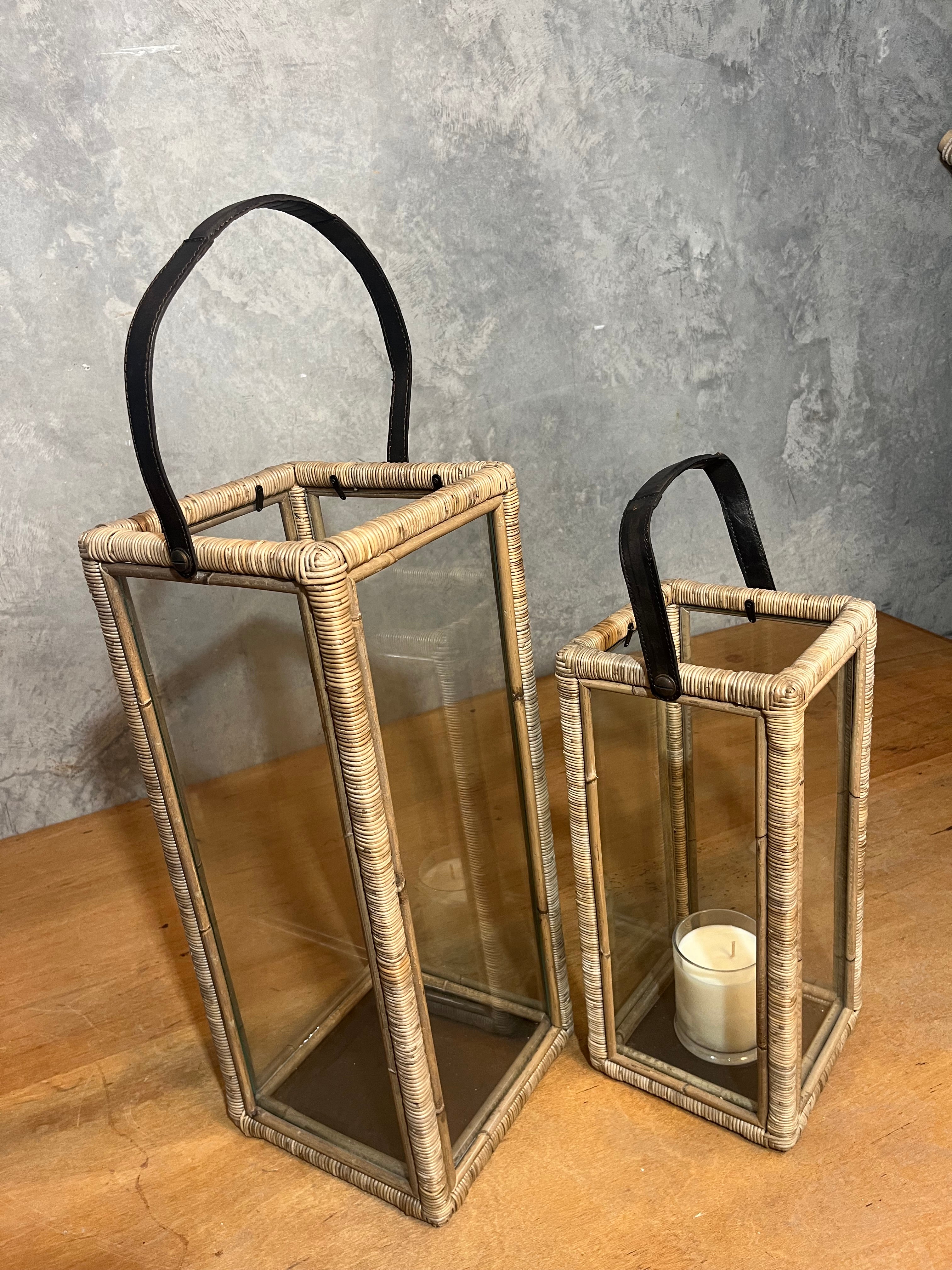 Rattan Hurricane Lantern