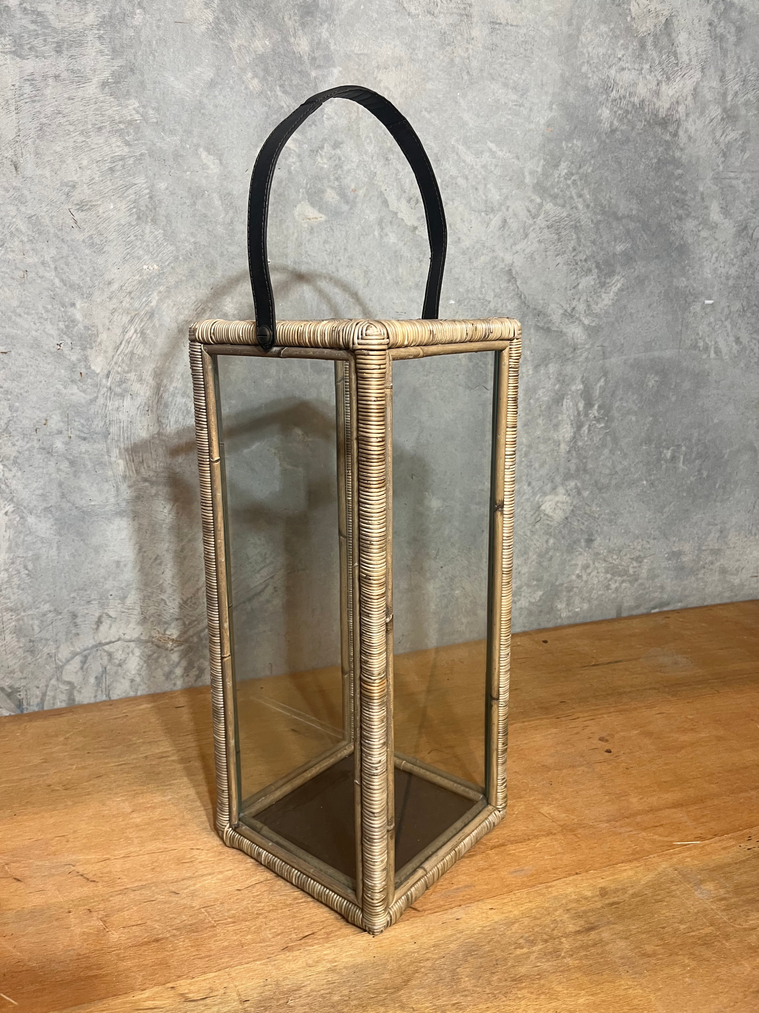 Rattan Hurricane Lantern
