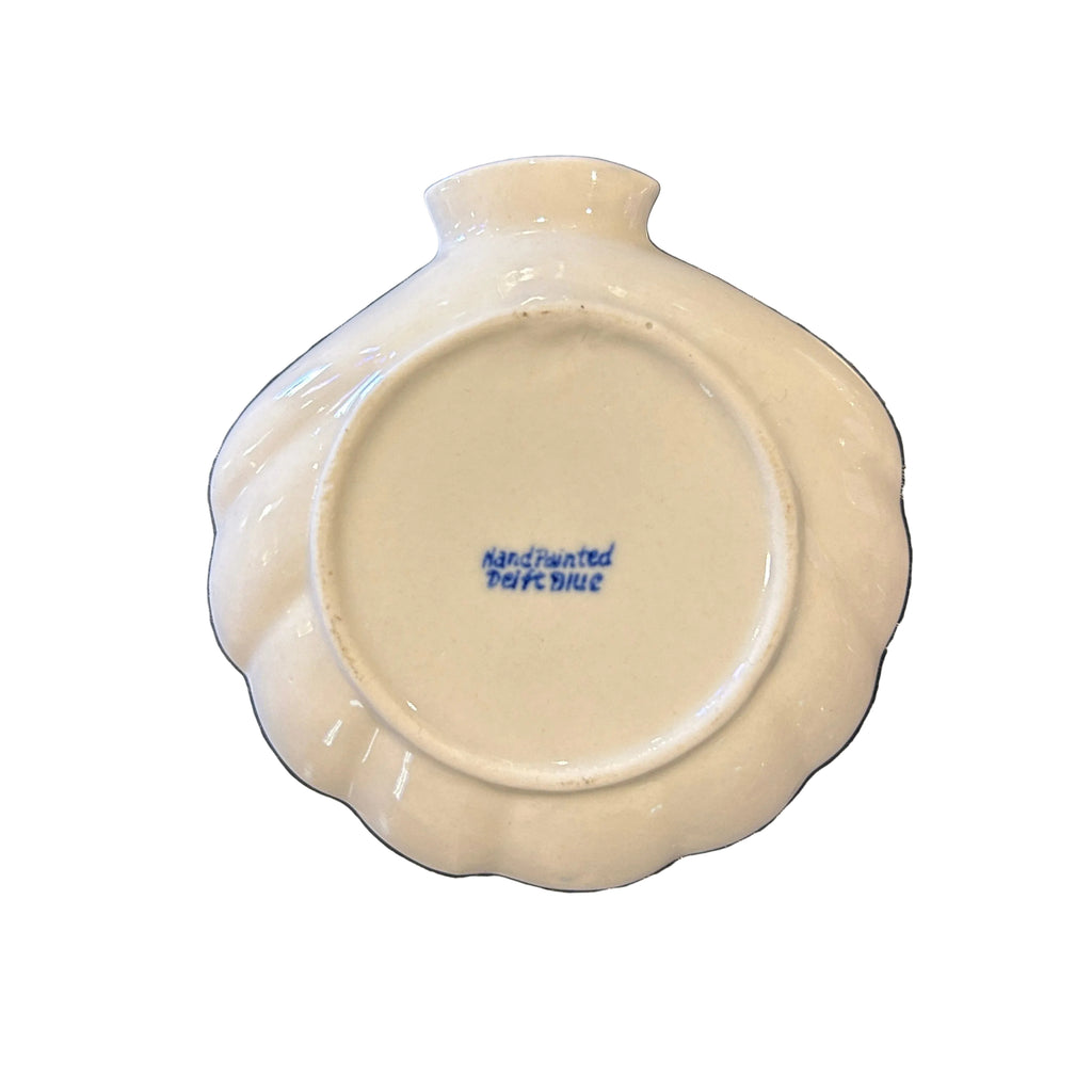 Vintage Hand-Painted Delft Seashell Dish - Set of Two