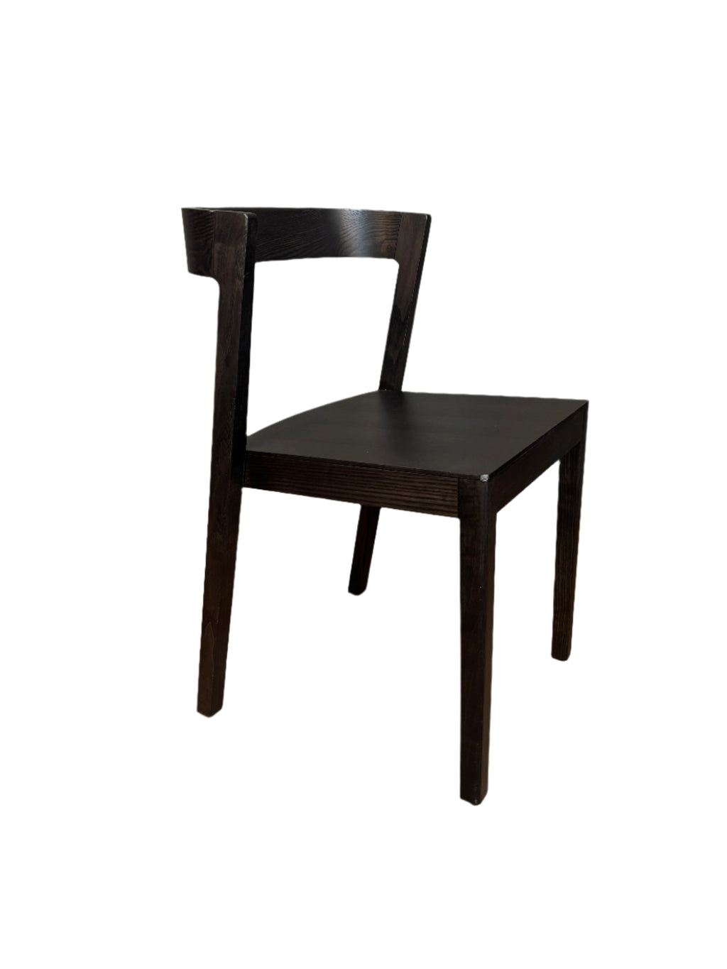 Black Wood Curved Dining Chair