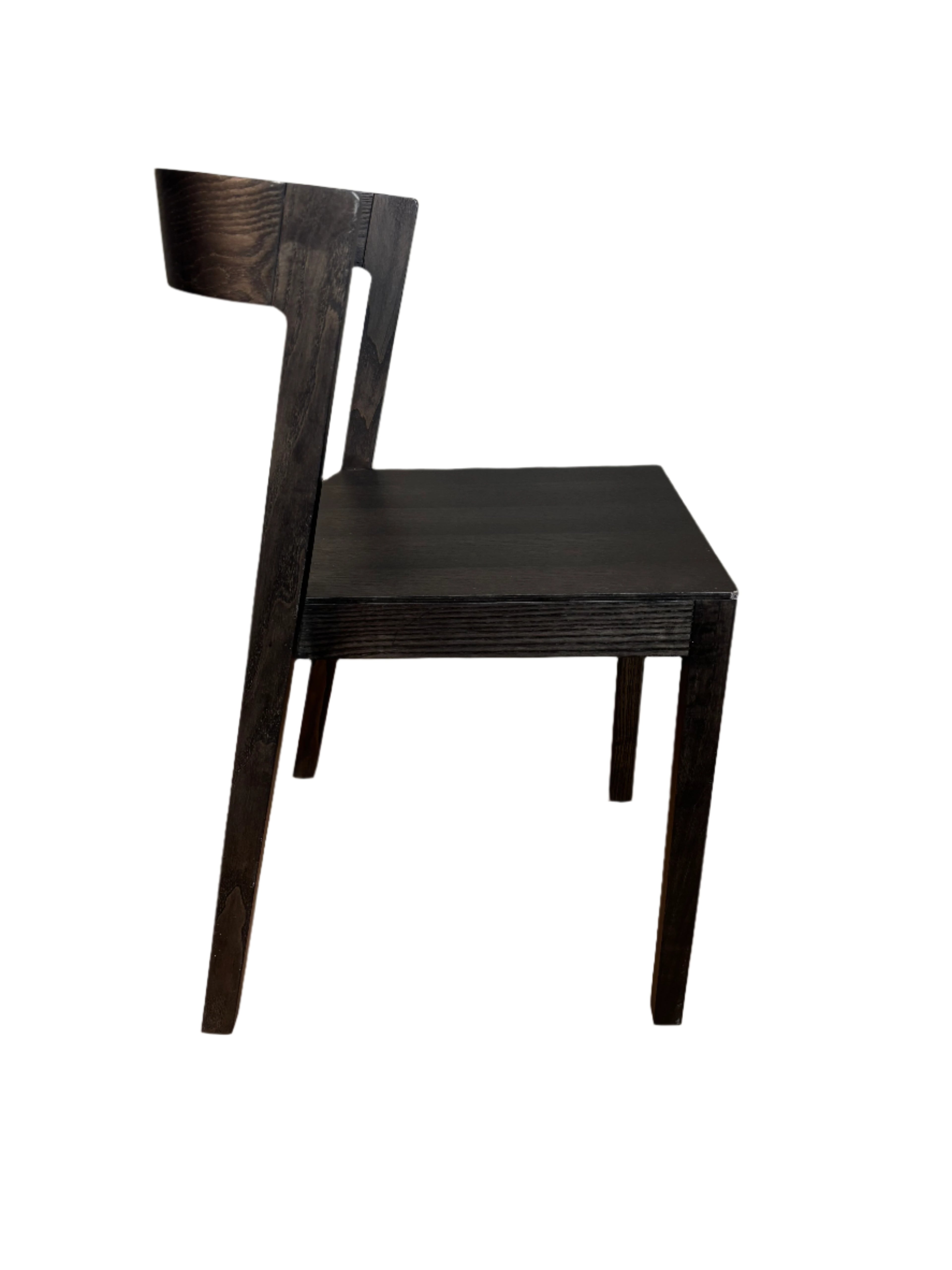 Black Wood Curved Dining Chair
