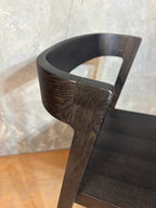 Black Wood Curved Dining Chair