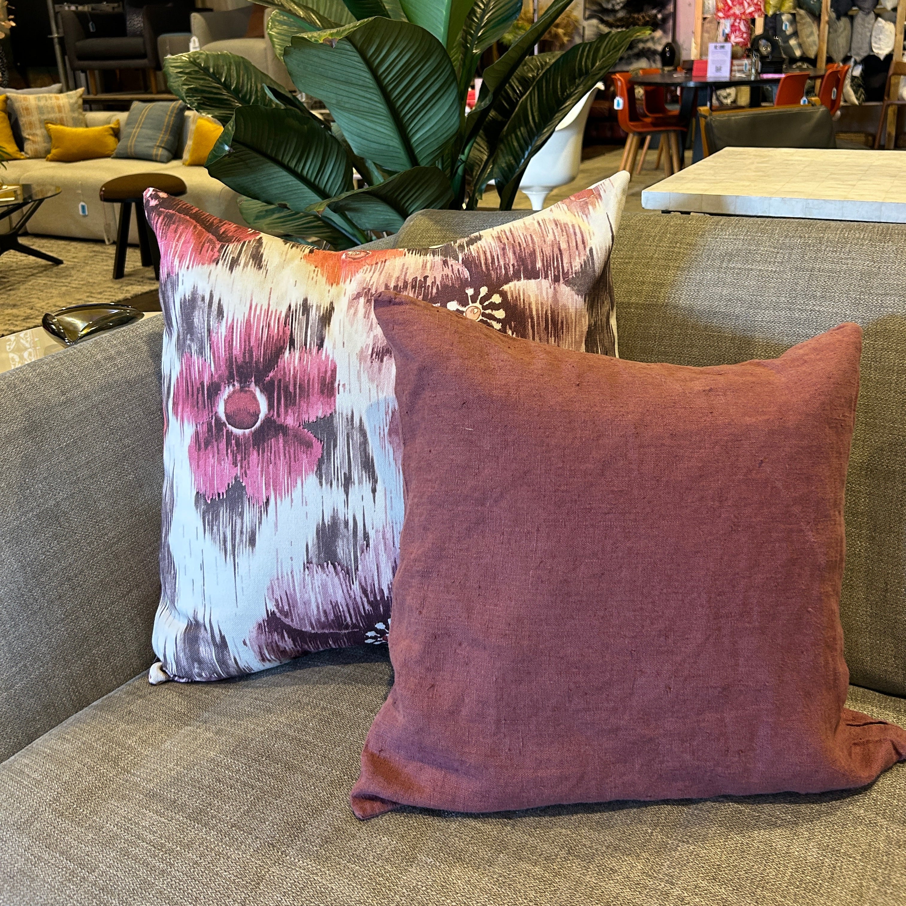 Berry Pink Floral Cushion