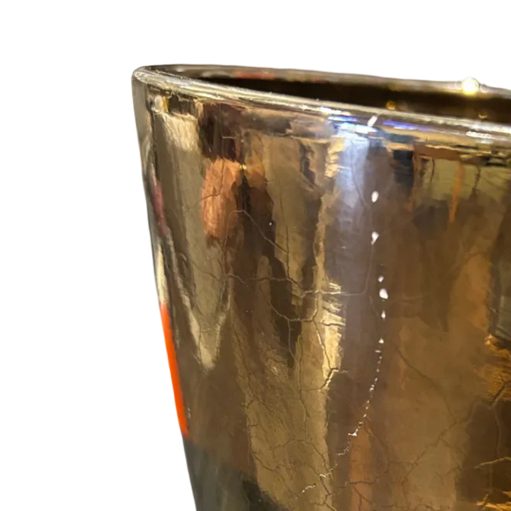 Large Bronze Crackle Glaze Vase