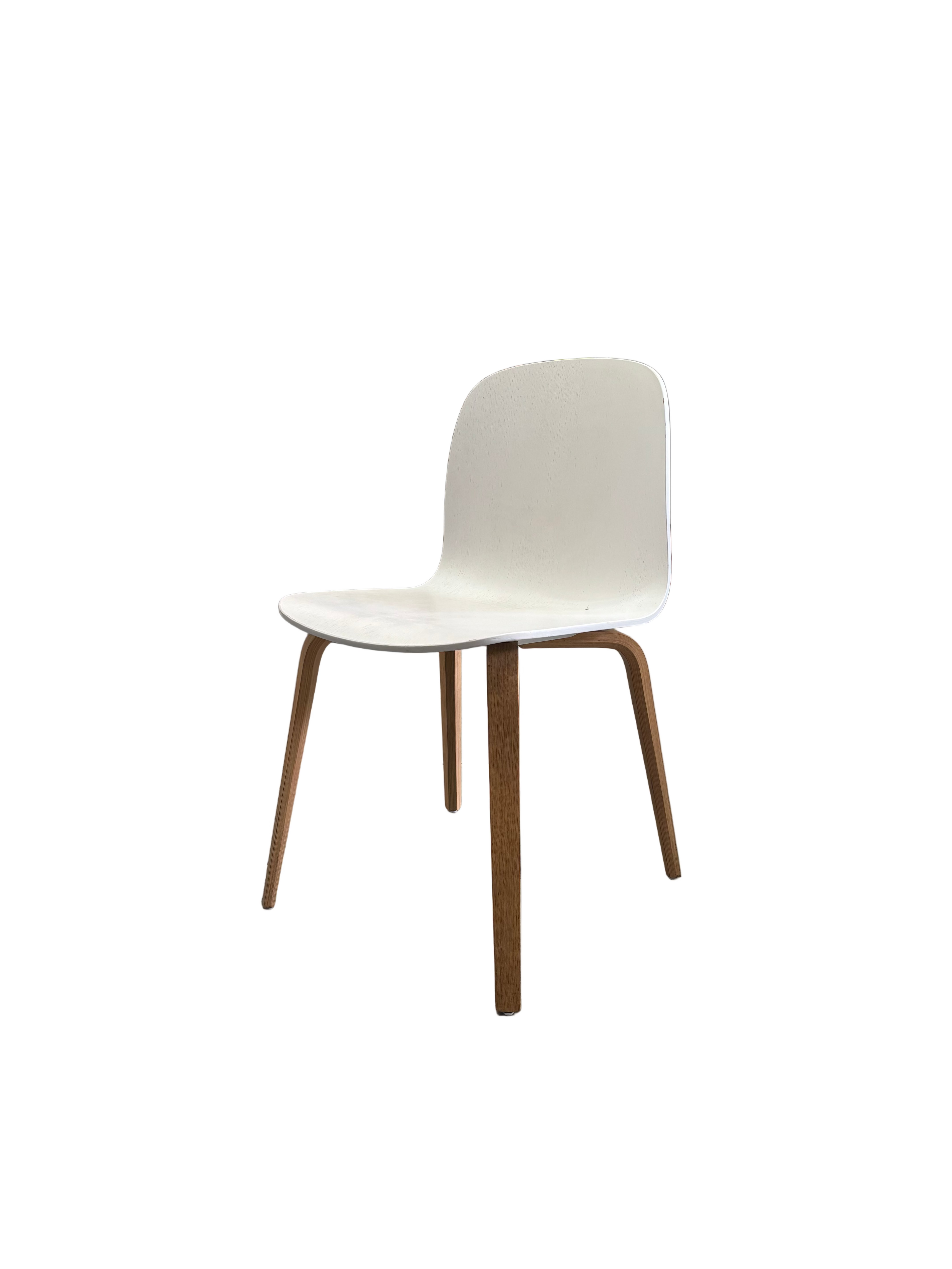 White Wash Moulded Timber Dining Chair