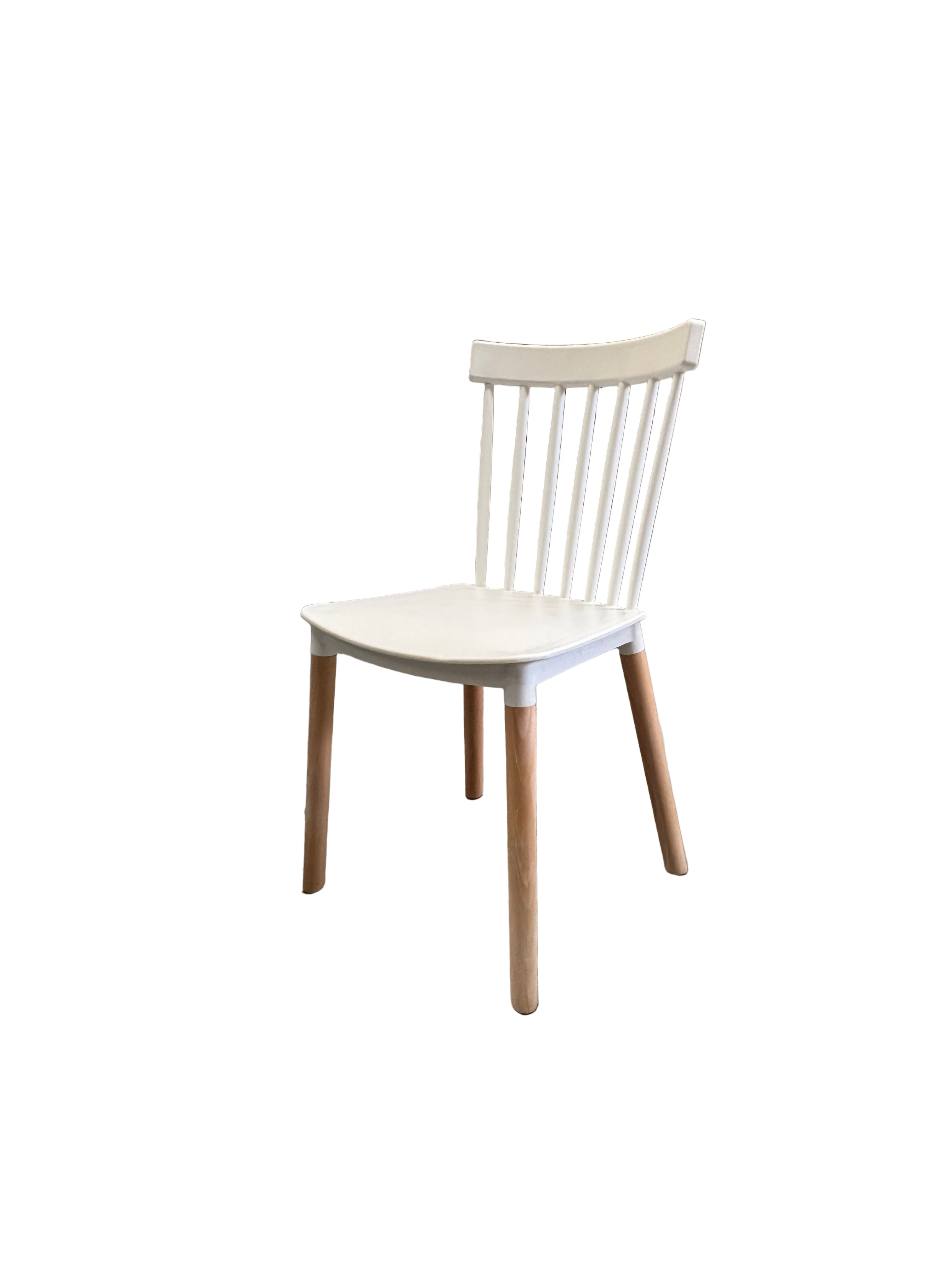 White Spindle Dining Chair