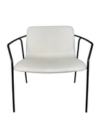Black Steel-framed Upholstered Armchairs