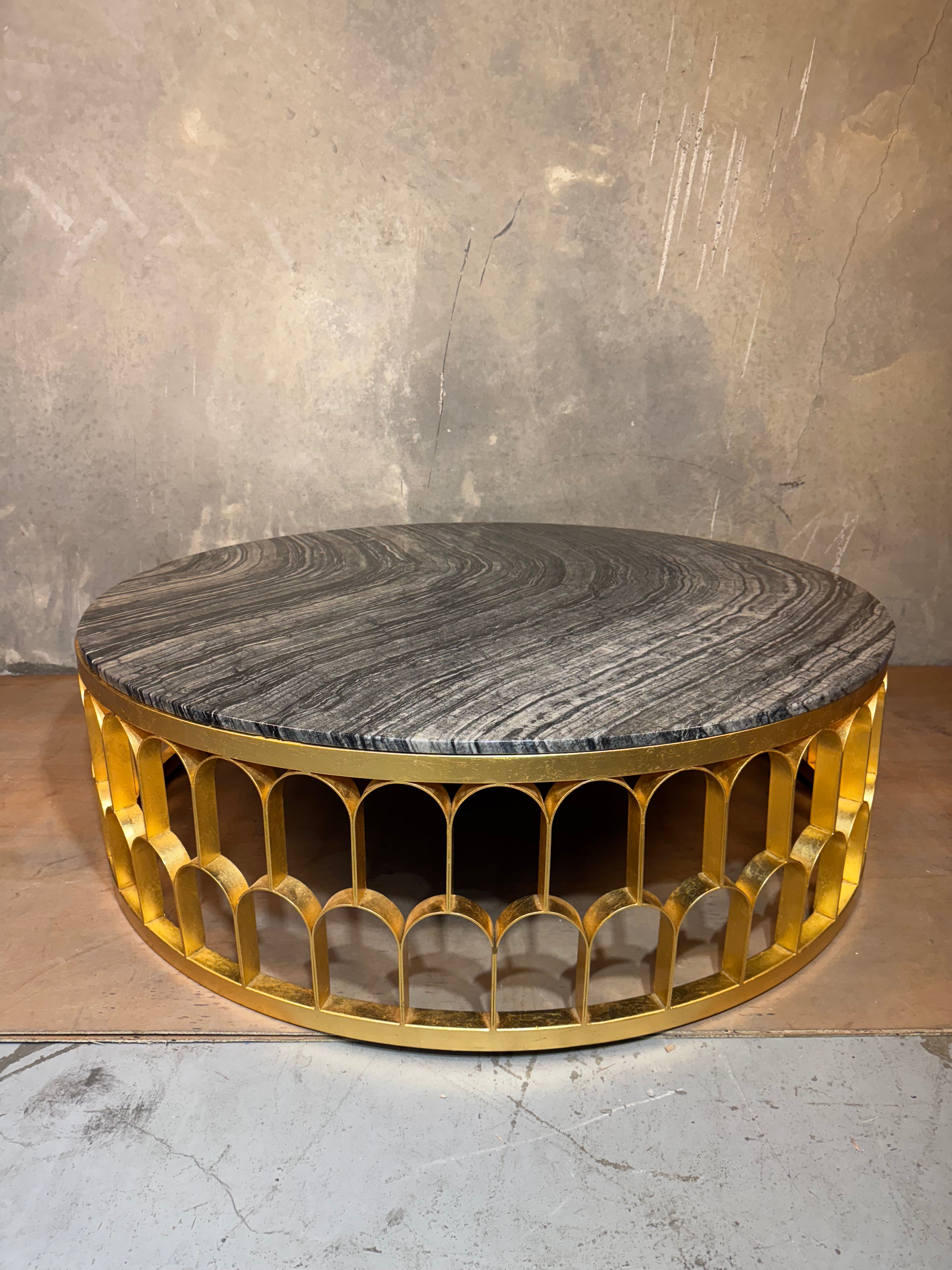 Gold and Marble Coffee Table