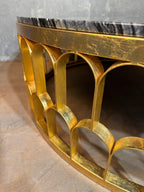 Gold and Marble Coffee Table