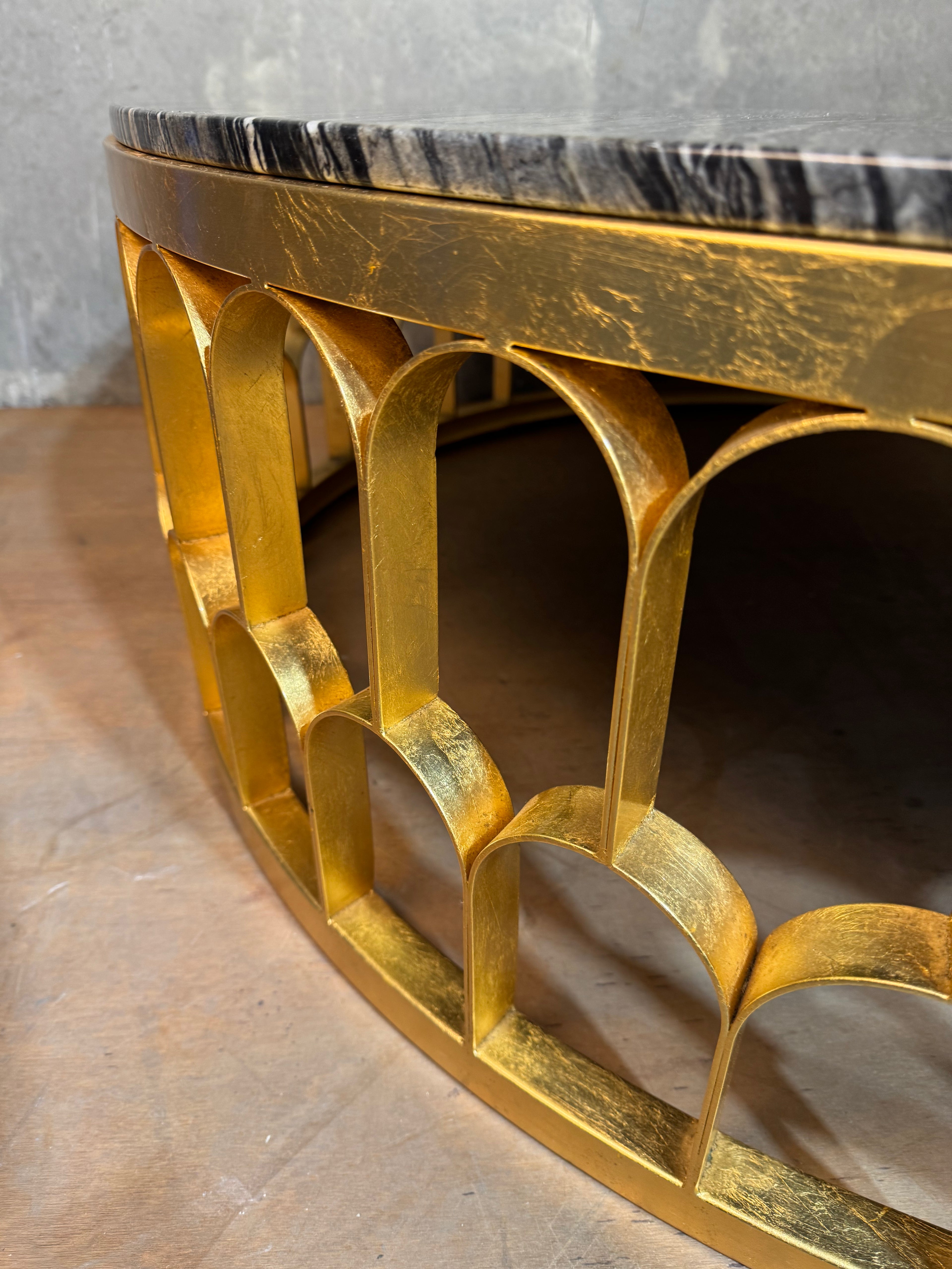 Gold and Marble Coffee Table