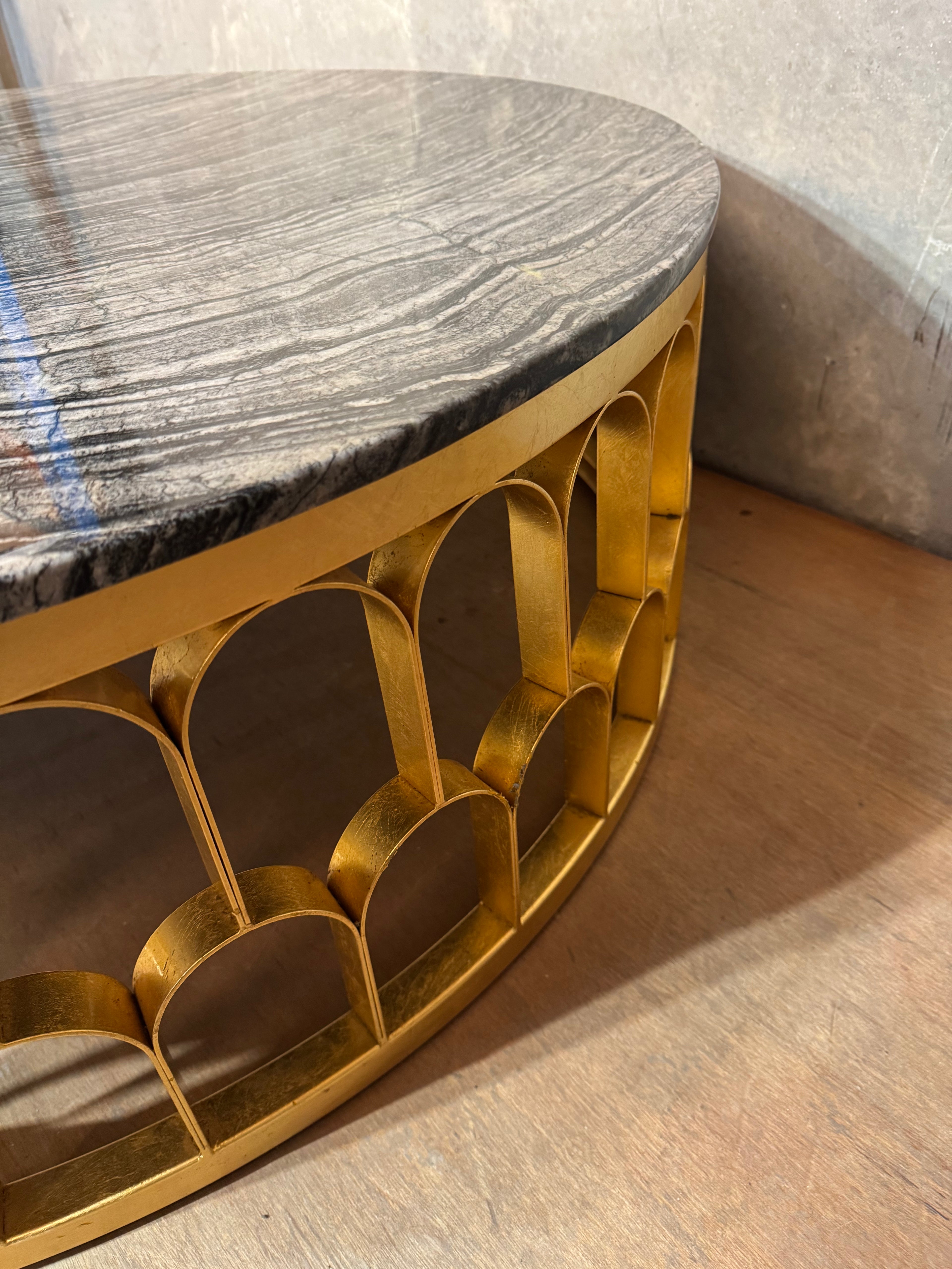 Gold and Marble Coffee Table