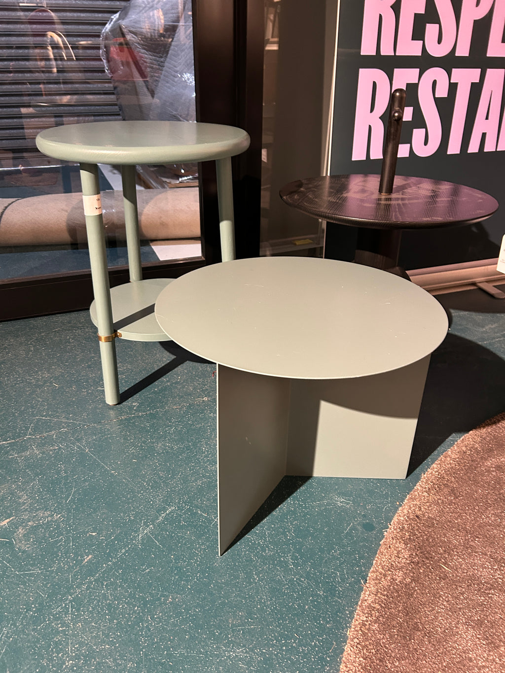 Round Modern Metal Side Table