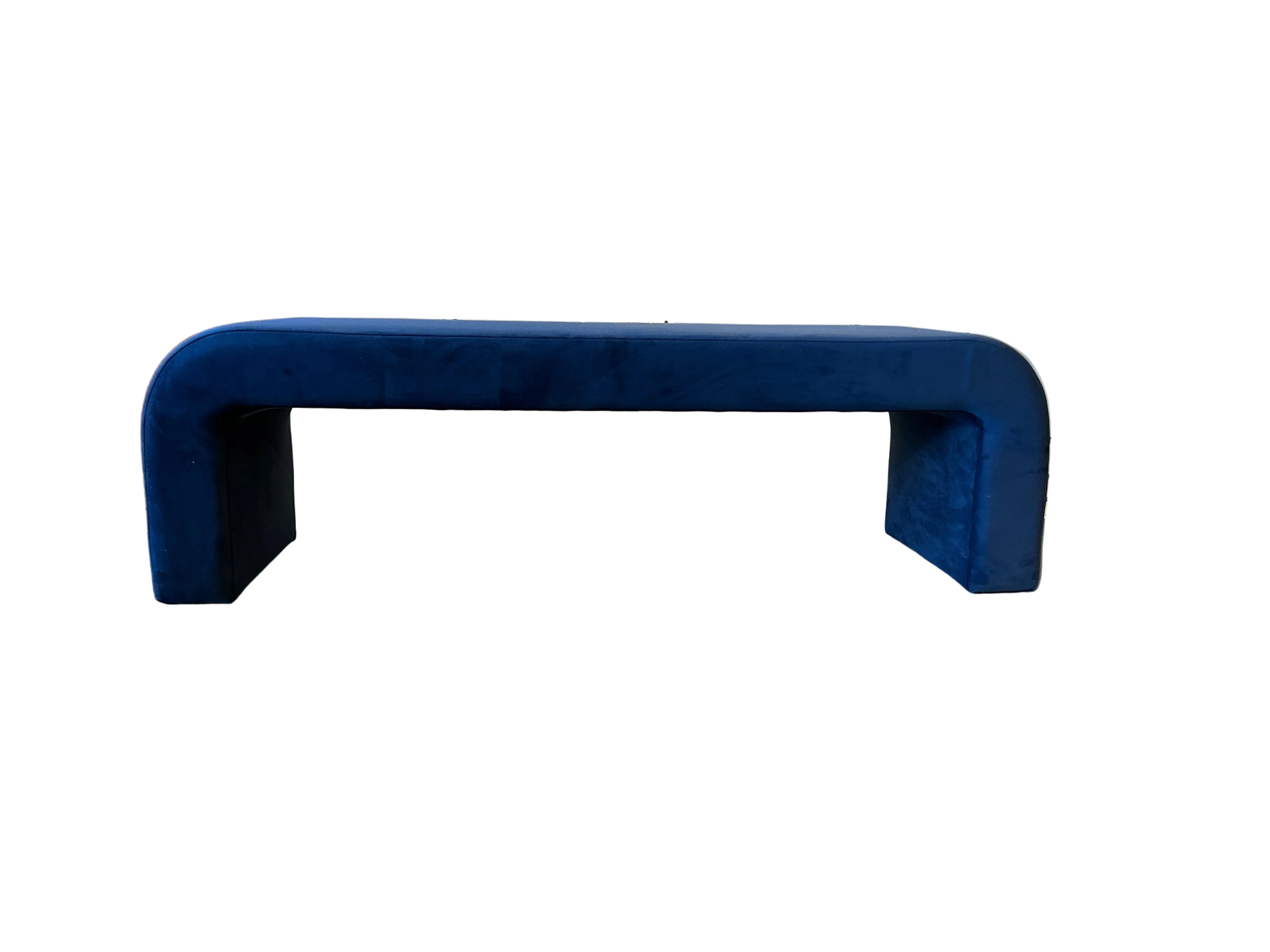 Velvet Upholstered Waterfall Bench