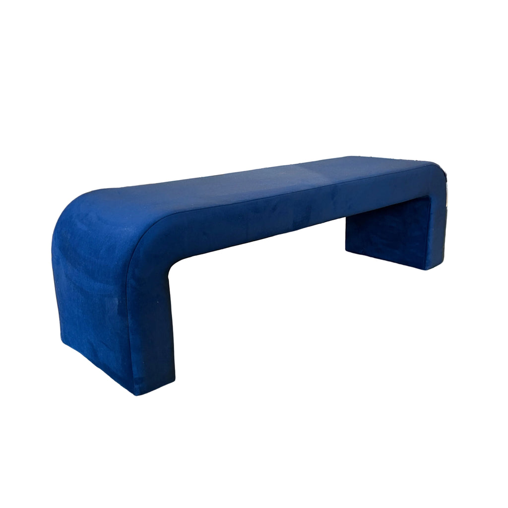 Velvet Upholstered Waterfall Bench