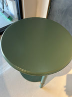 Round Tall Grey Side Table