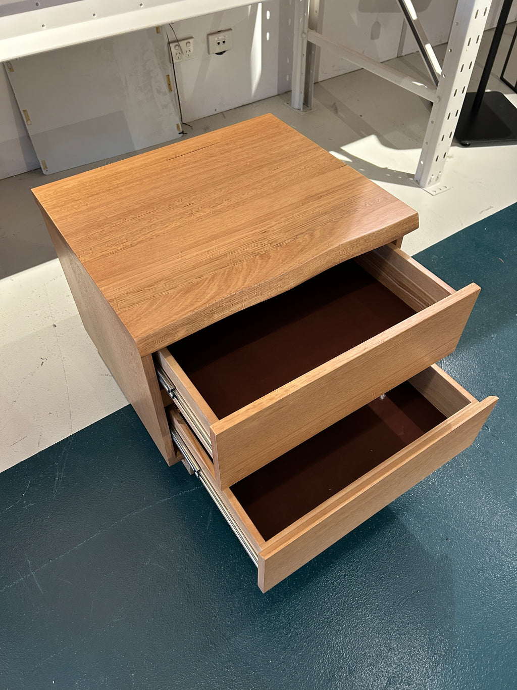 Blox Oak Bedside Table