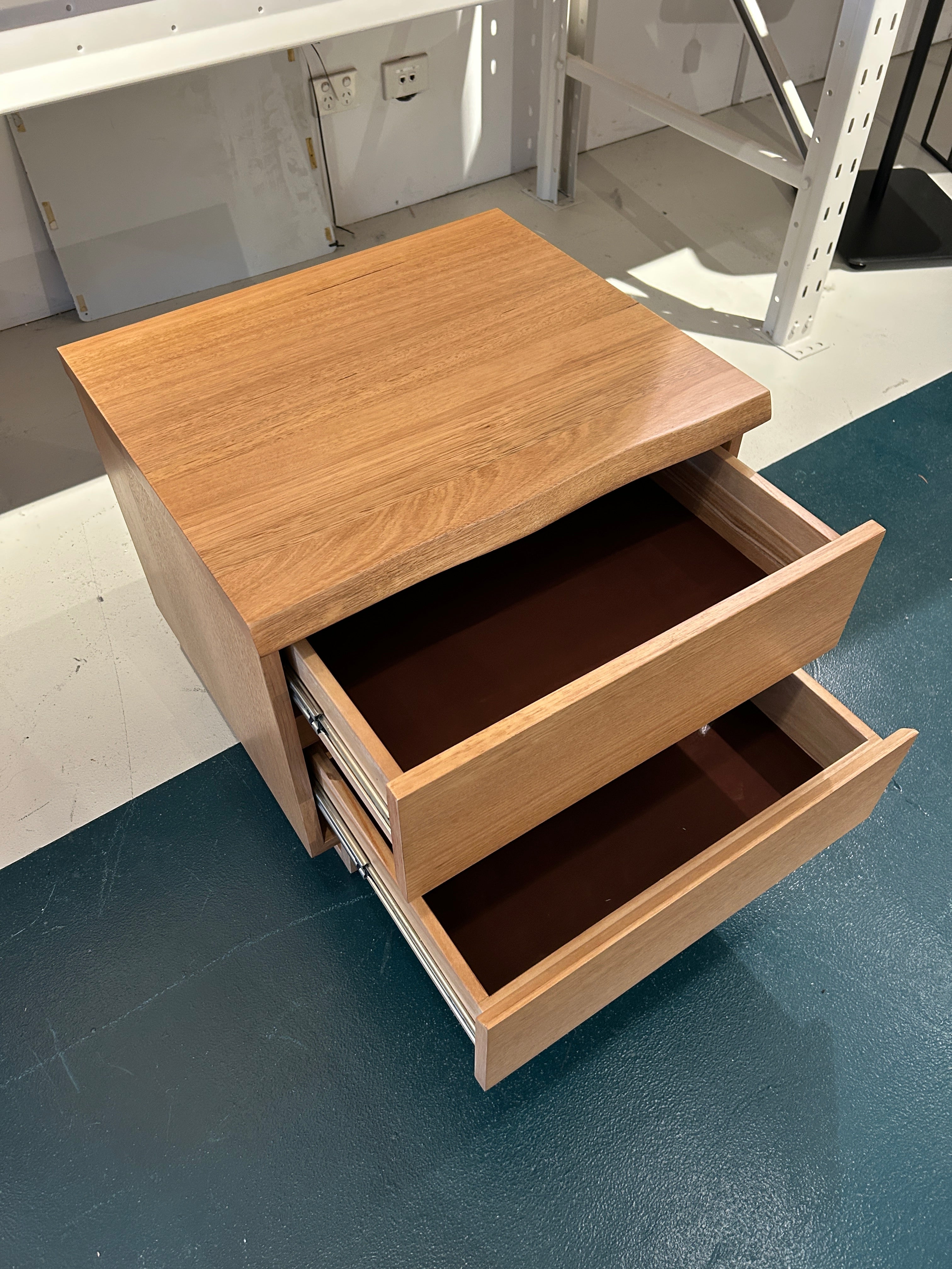 Blox Oak Bedside Table