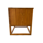 Two Drawer Teak Bedside Table