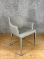 Dining Chair - Light Grey with fabric covered legs