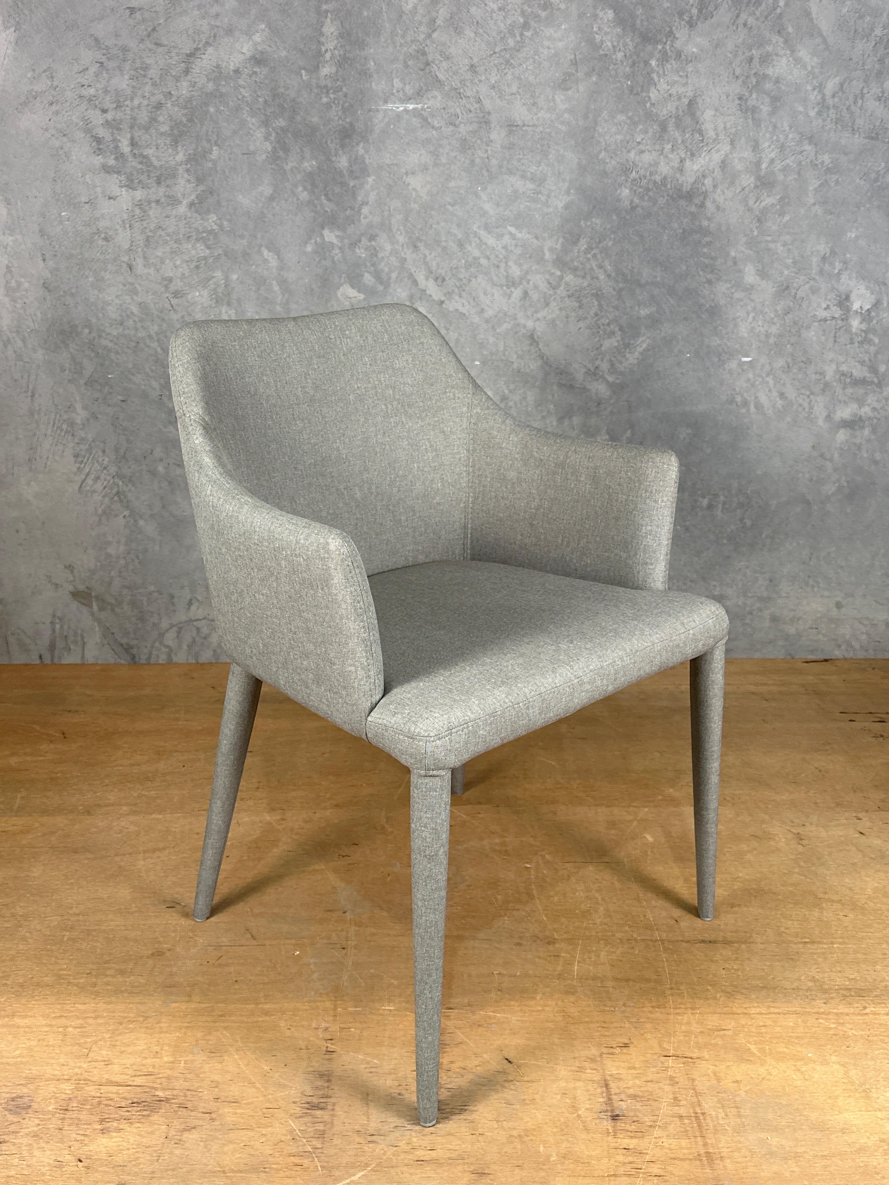 Dining Chair - Light Grey with fabric covered legs