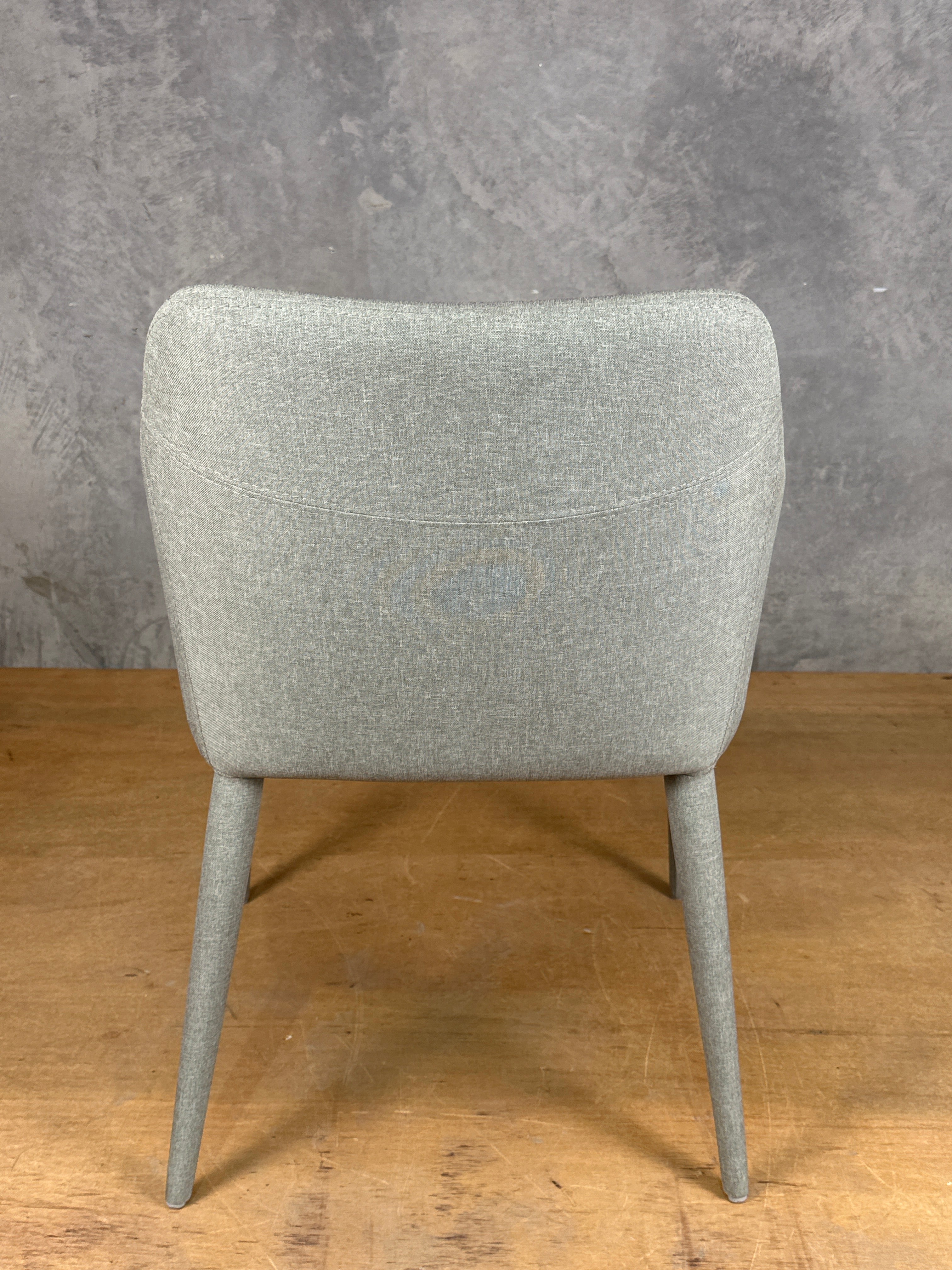 Dining Chair - Light Grey with fabric covered legs