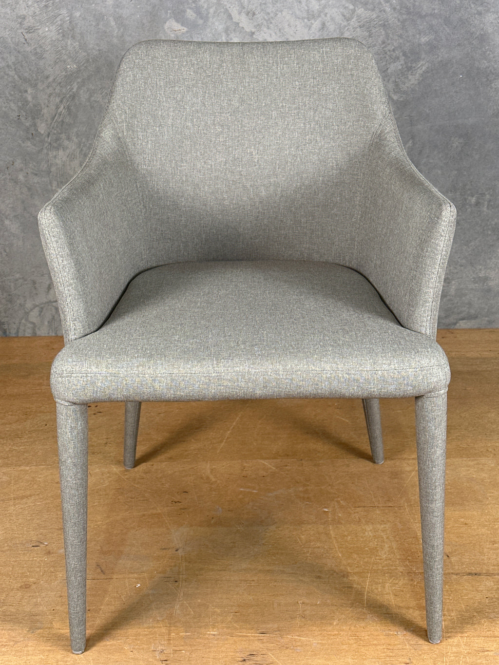 Dining Chair - Light Grey with fabric covered legs