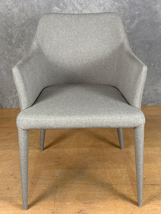 Dining Chair - Light Grey with fabric covered legs