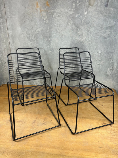Outdoor Chair - Black Powder Coated Metal