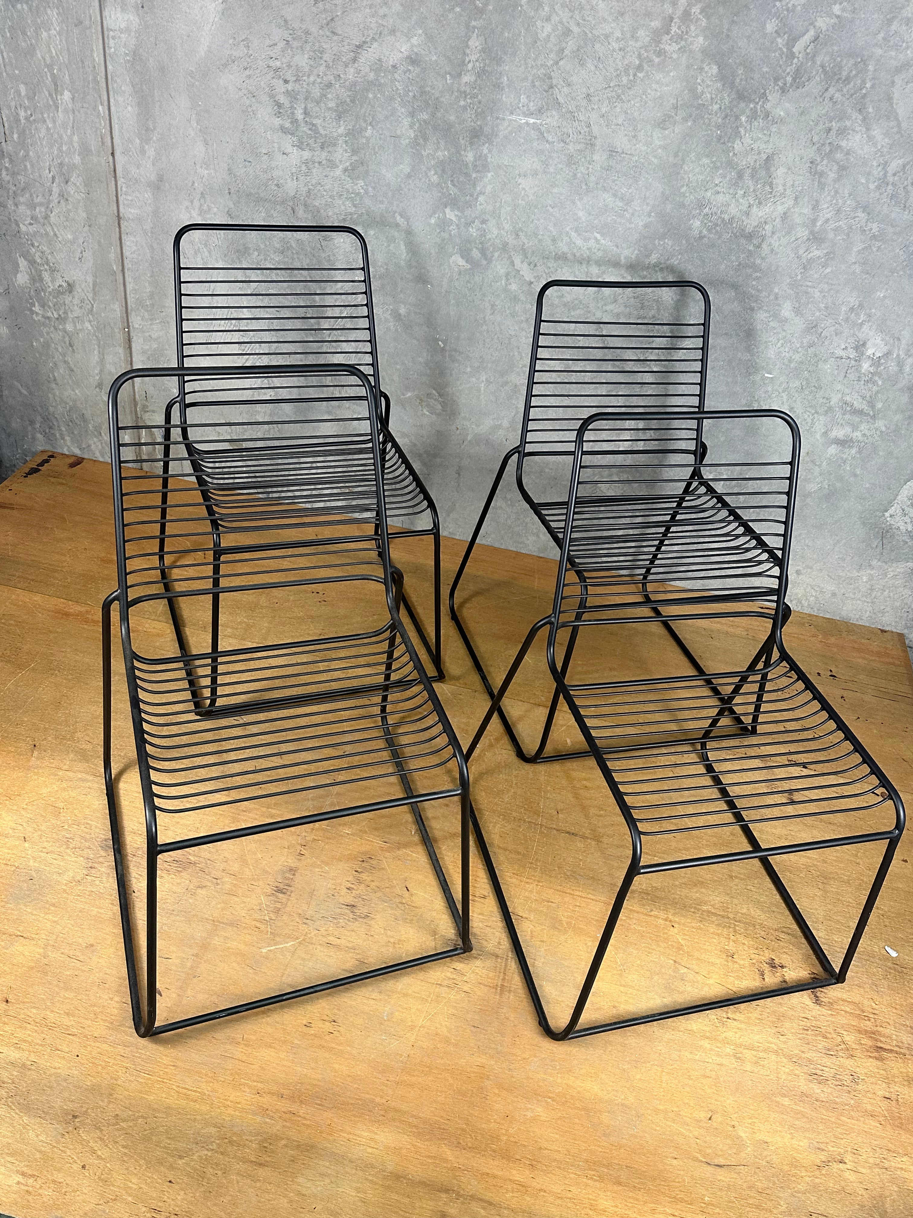 Outdoor Chair - Black Powder Coated Metal