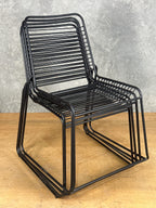 Outdoor Chair - Black Powder Coated Metal