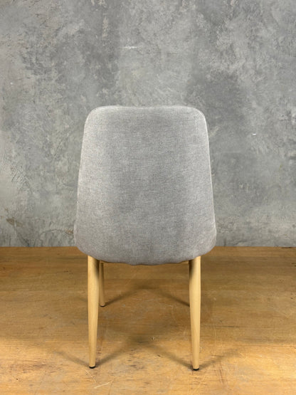 Soft Grey Fabric Dining Chair