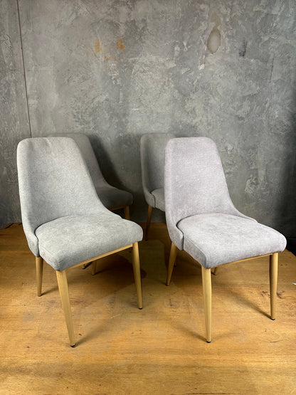 Soft Grey Fabric Dining Chair