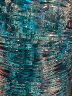 Large Textured Turquoise Glass, by Jacapo Foggini, Jungle Collection