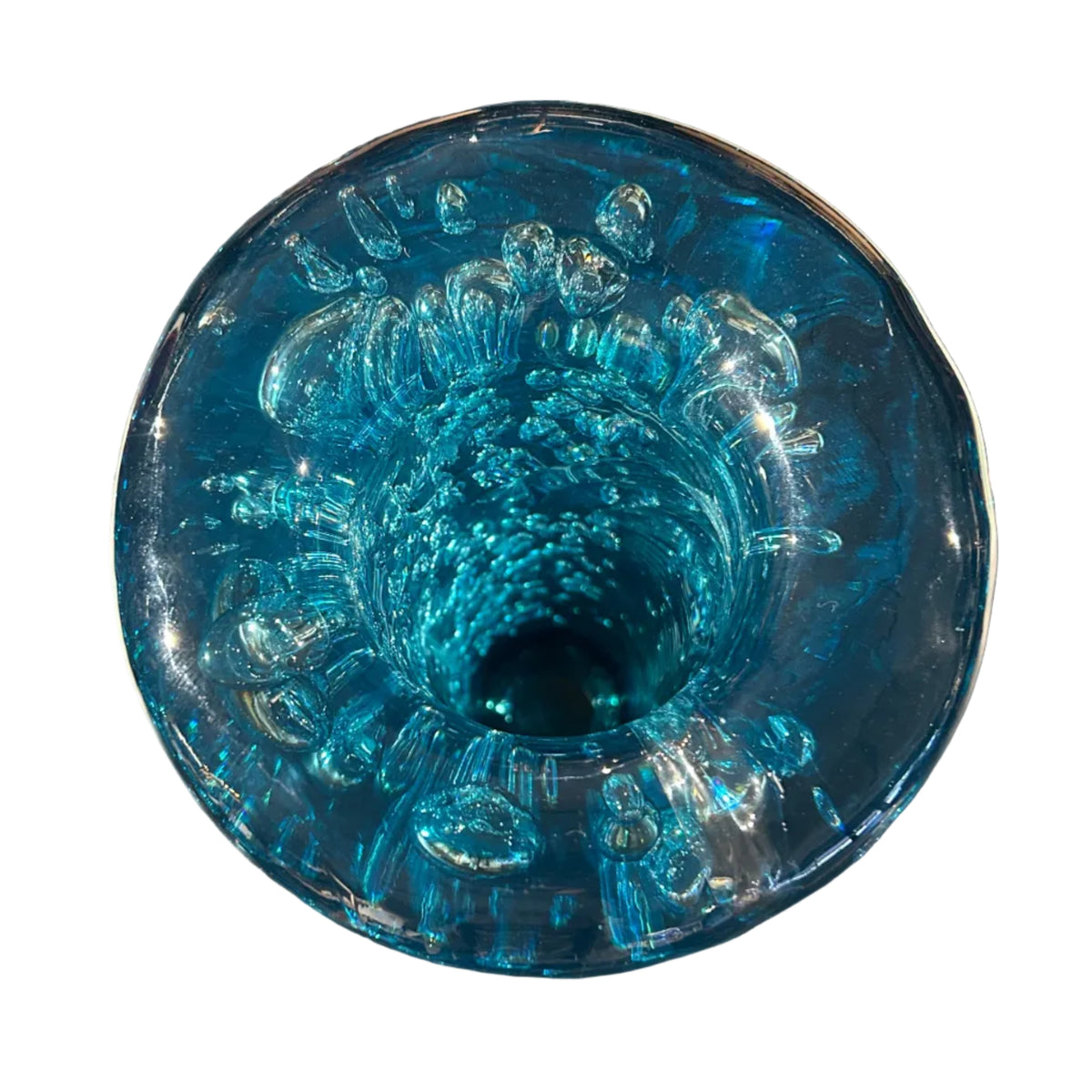 Large Textured Turquoise Glass, by Jacapo Foggini, Jungle Collection