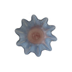 Small Pastel Glass Vase with Ruffled Rim
