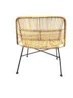Hubsch Rattan Chair with Stool