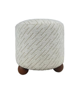 White Jacquard Orta Stool - Cafe Lighting & Living