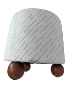 White Jacquard Orta Stool - Cafe Lighting & Living