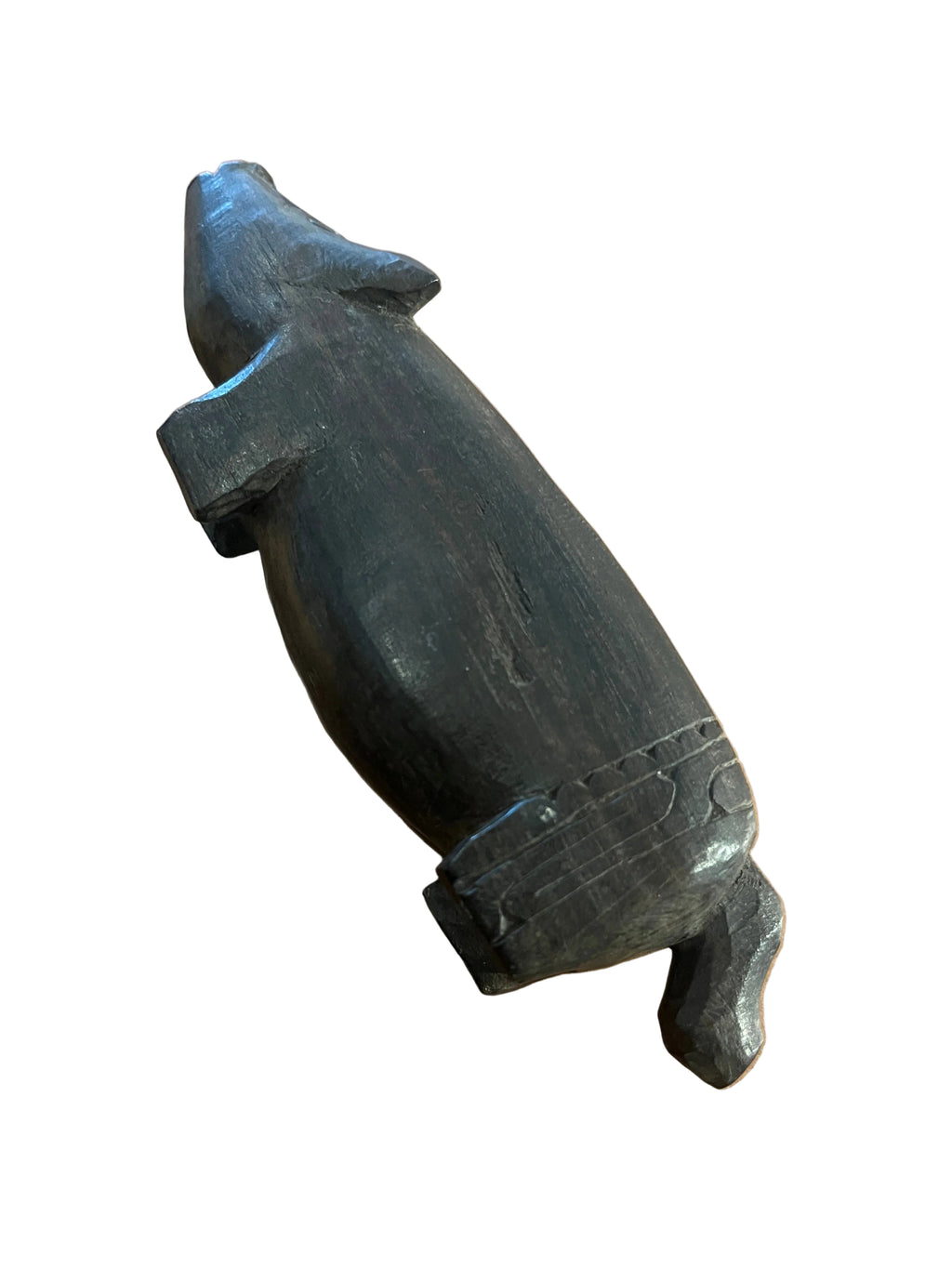 Rustic Carved Timber Pig