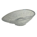 Vintage 70s Textured Glass Avocado Shaped Serving Dish Set Of 4