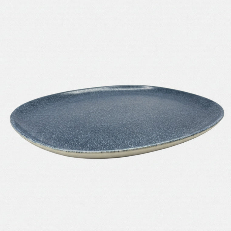 Bistro Blue Oval Plate Sango Ora Forio