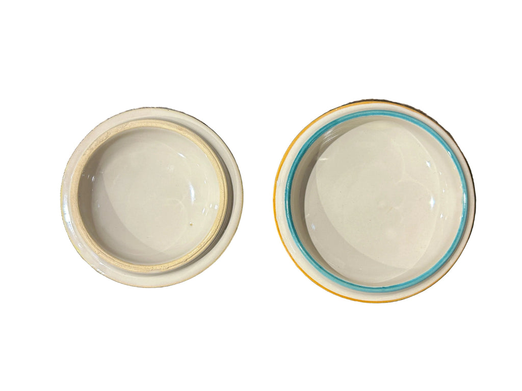 Ceramic Round Trinket With Lid
