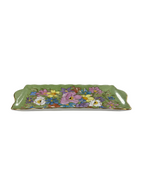 Vintage Handpainted Floral Rectangular Dish