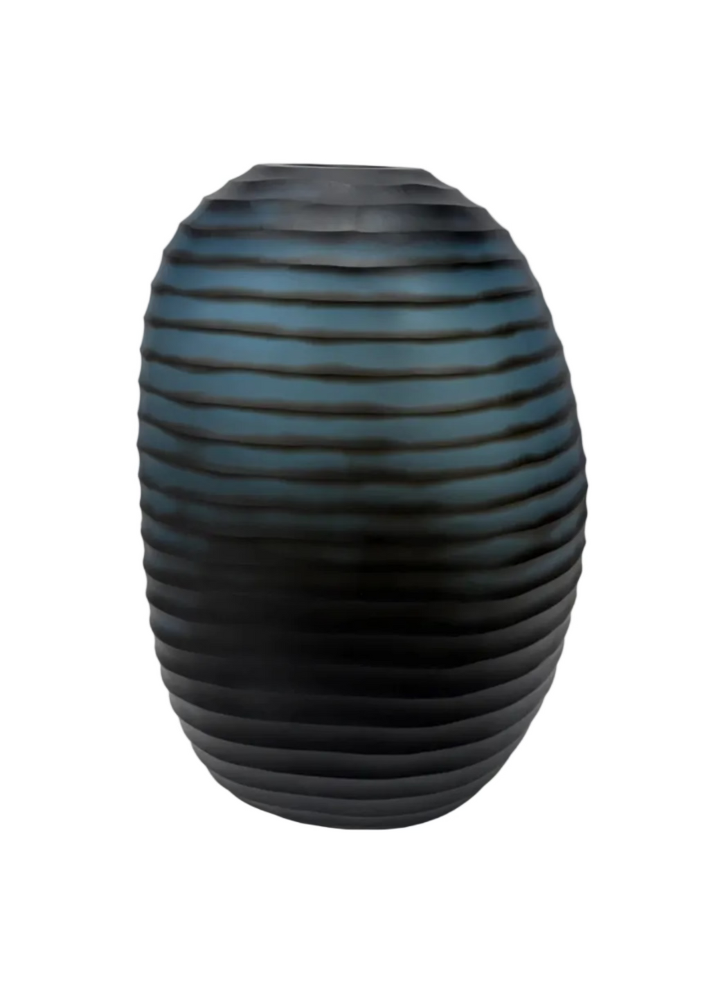 Elodie Glass Ribbed Organic Vase, Large