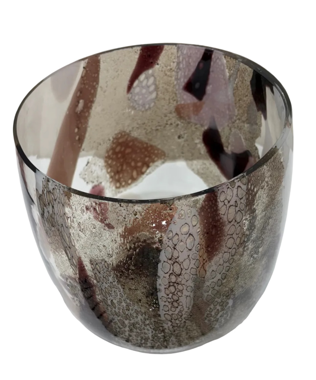 Sandy Glass Candle Holder Large